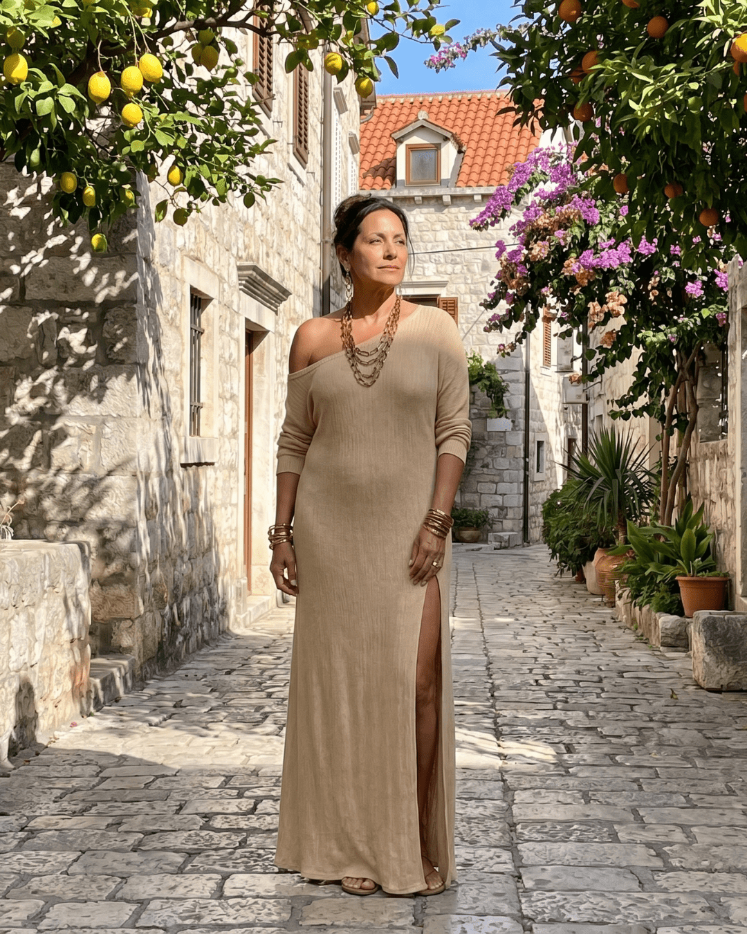 Asterelle | Robe Midi à Une Épaule