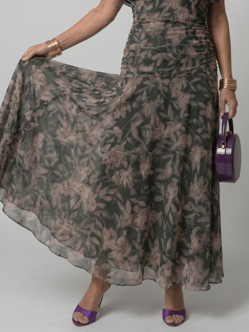 Calen | Robe Midi Fluide à Épaules Dénudées