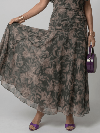 Calen | Robe Midi Fluide à Épaules Dénudées