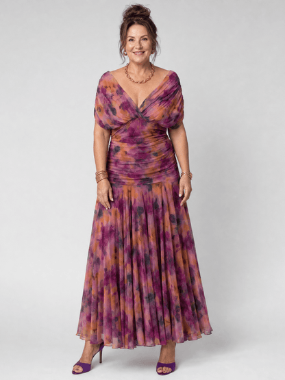 Calen | Robe Midi Fluide à Épaules Dénudées