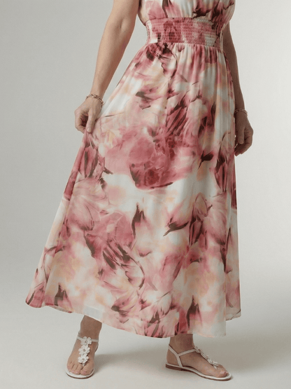 Sylin | Robe Midi à Col Halter Froncée