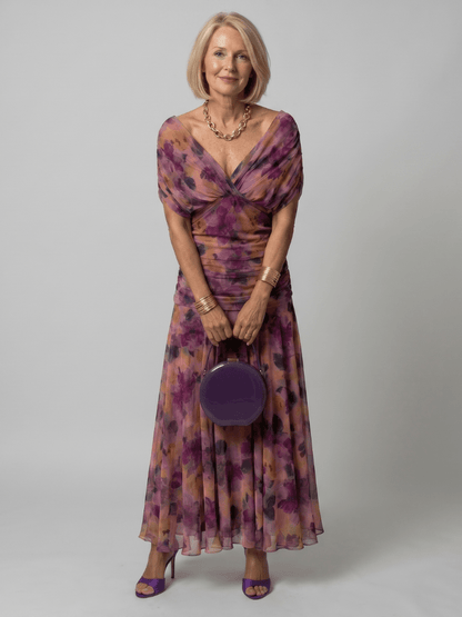 Calen | Robe Midi Fluide à Épaules Dénudées