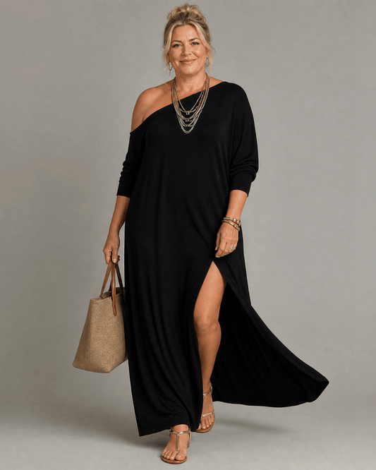 Asterelle | Robe Midi à Une Épaule