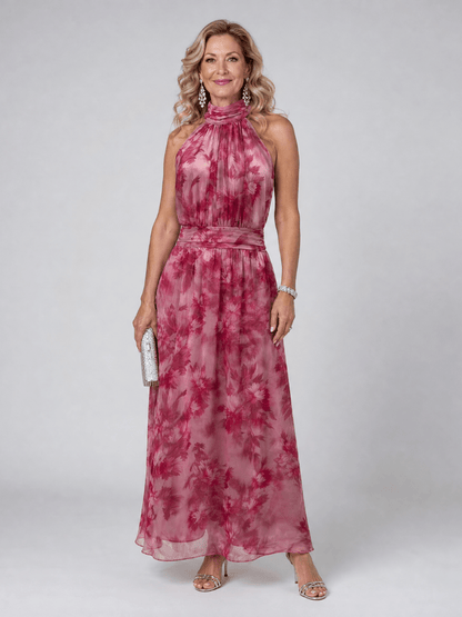 Avien | Robe Midi Douce avec Encolure Halter
