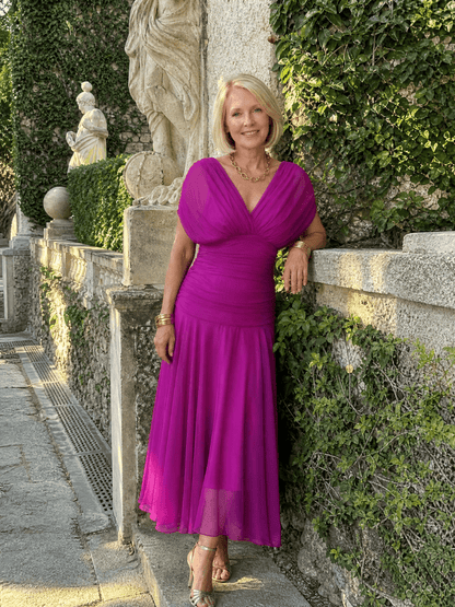 Calen | Robe Midi Fluide à Épaules Dénudées