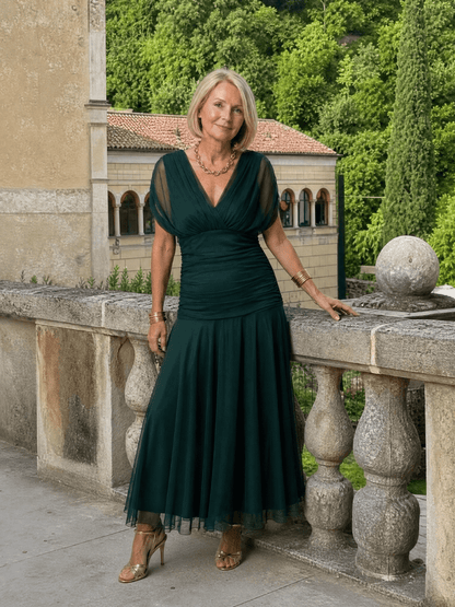 Calen | Robe Midi Fluide à Épaules Dénudées