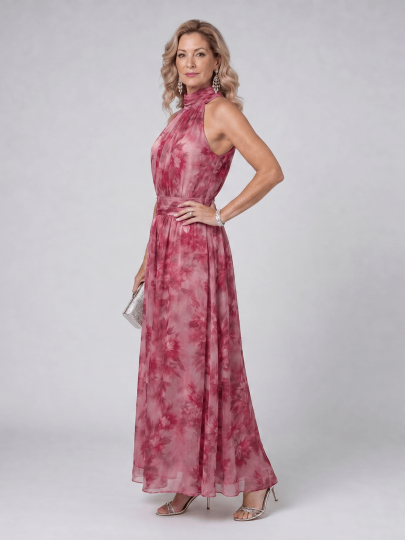 Avien | Robe Midi Douce avec Encolure Halter