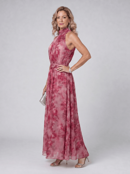 Avien | Robe Midi Douce avec Encolure Halter
