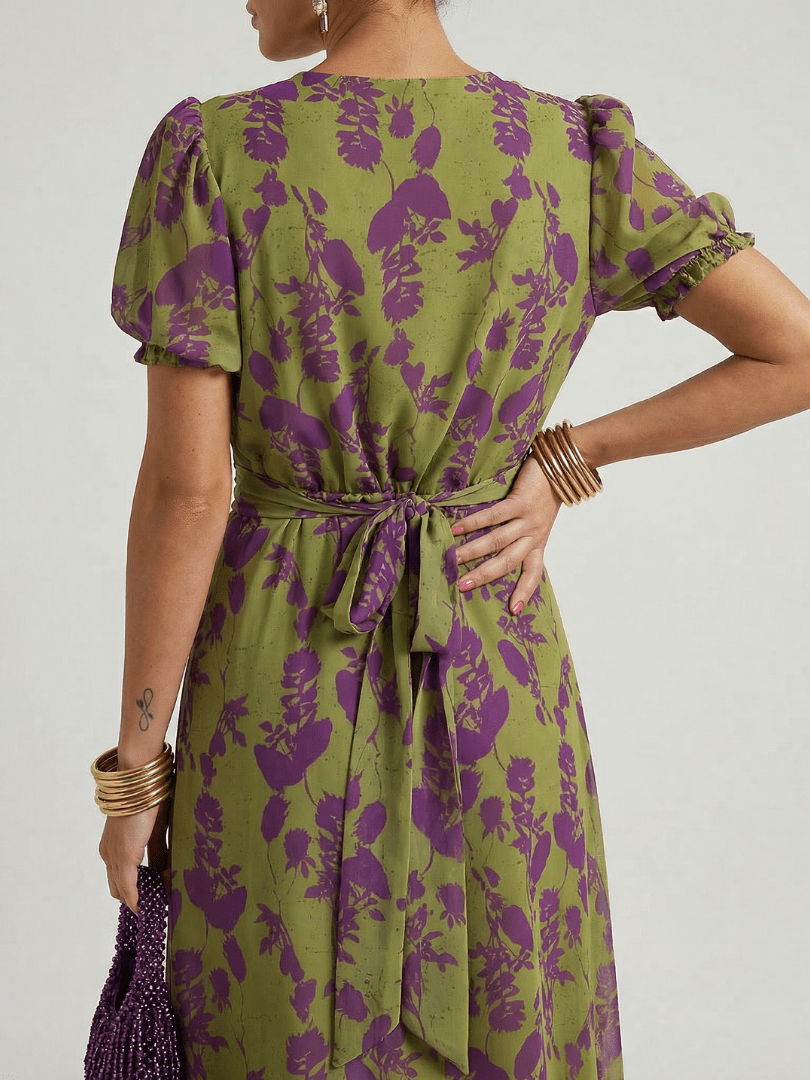 Virel | Robe Midi Fluide à Fleurs