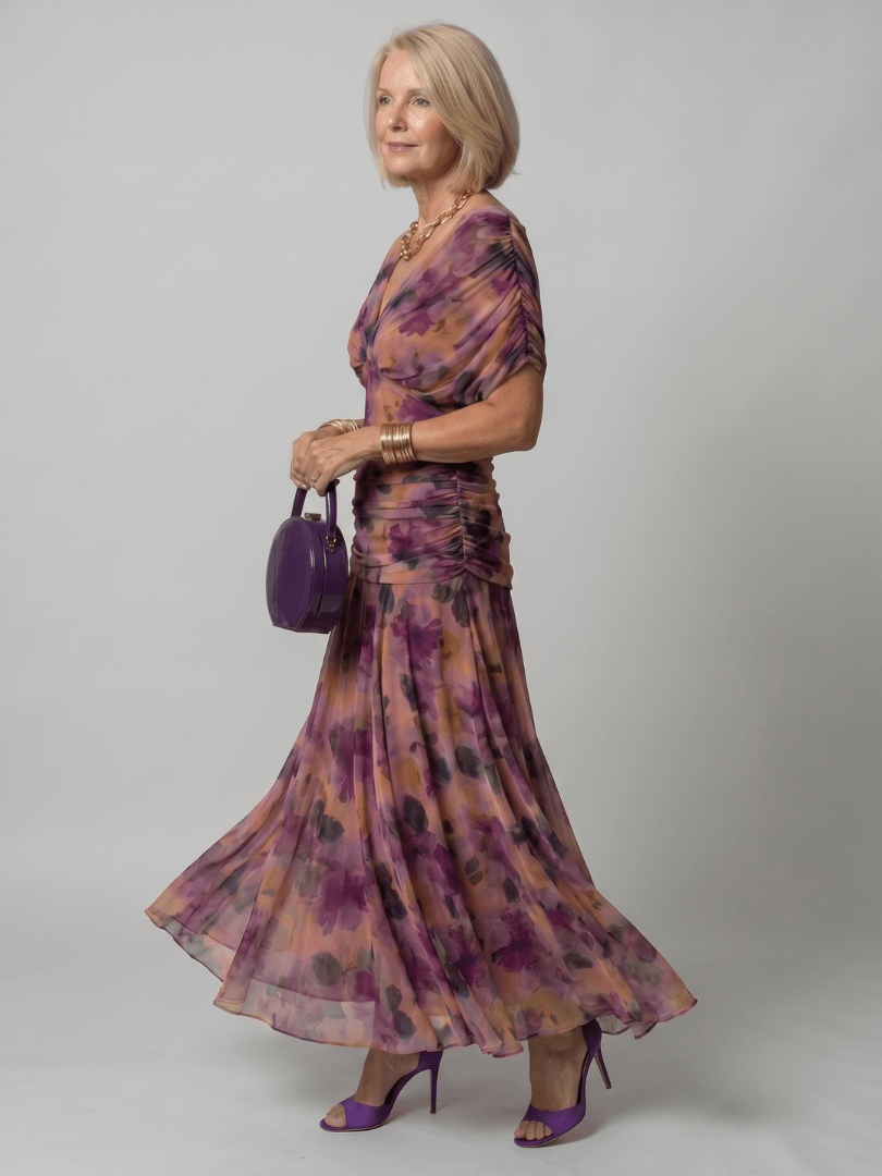 Calen | Robe Midi Fluide à Épaules Dénudées