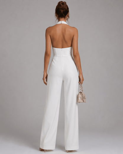 Nymera | Combinaison sans Manches à Jambes Larges avec Encolure Halter