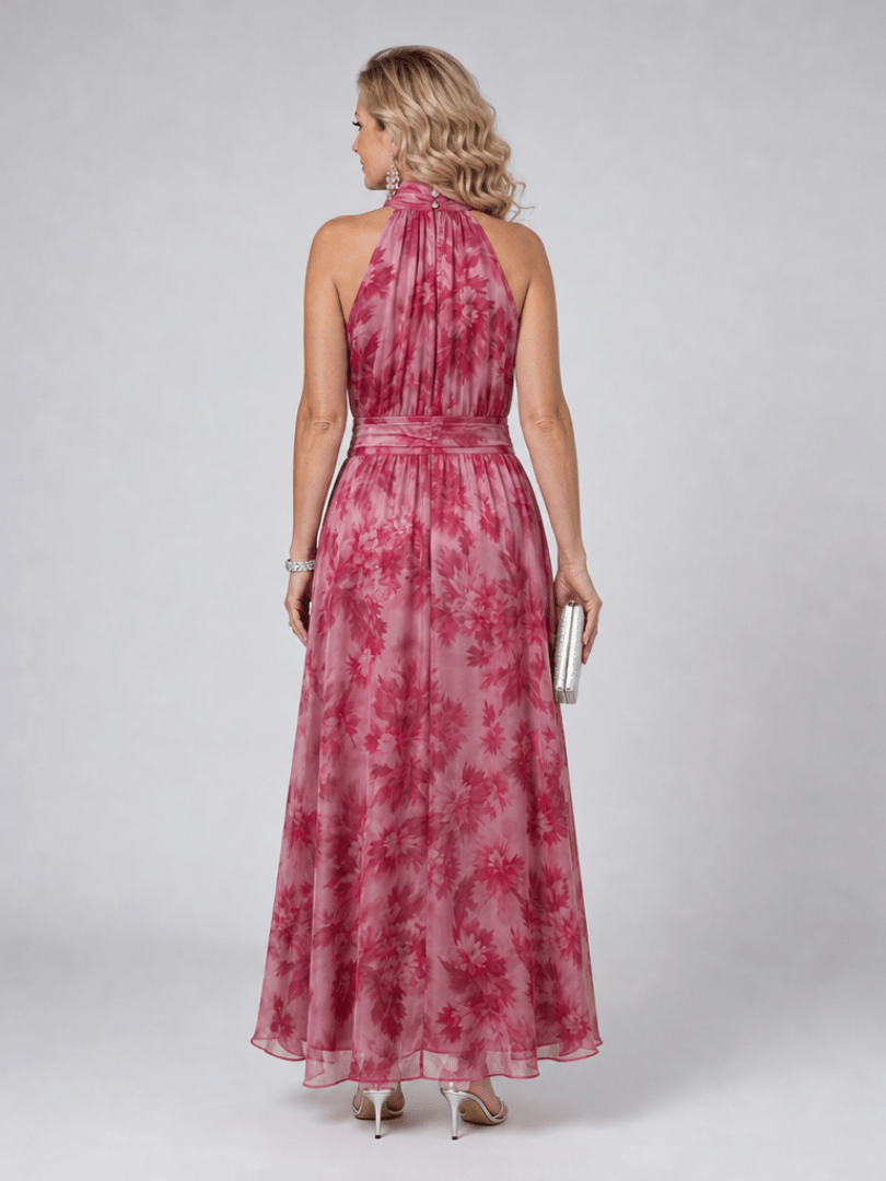 Avien | Robe Midi Douce avec Encolure Halter