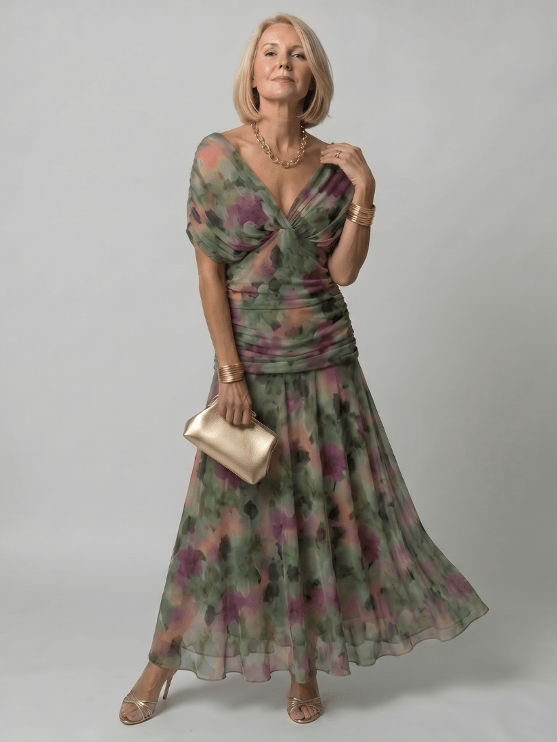 Calen | Robe Midi Fluide à Épaules Dénudées