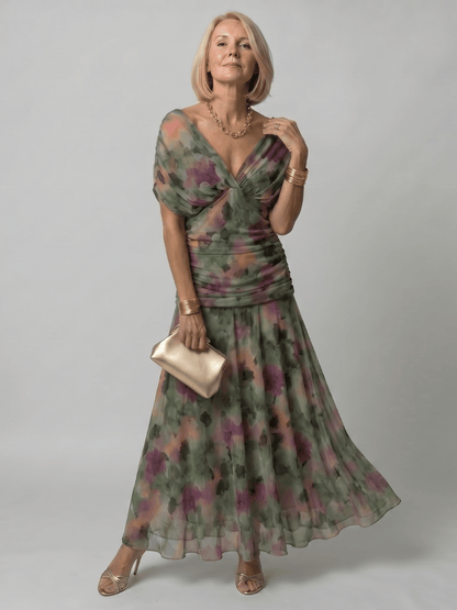 Calen | Robe Midi Fluide à Épaules Dénudées