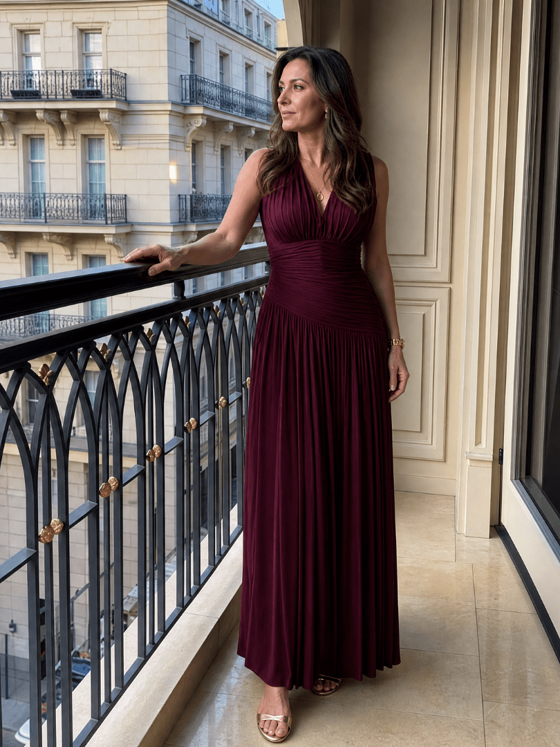 Lemar | Robe Midi Plissée sans Manches