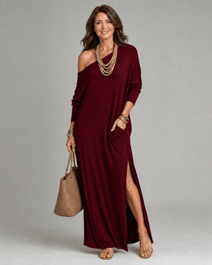 Asterelle | Robe Midi à Une Épaule