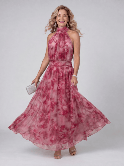 Avien | Robe Midi Douce avec Encolure Halter