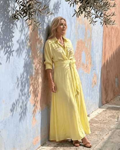 Zelith | Robe Midi à Manches Longues avec Ceinture