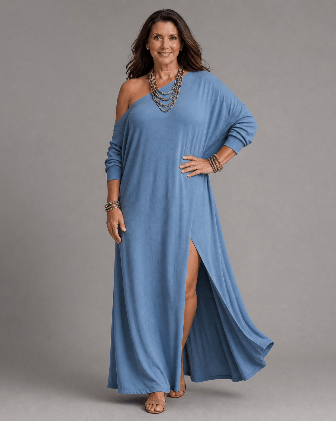Asterelle | Robe Midi à Une Épaule