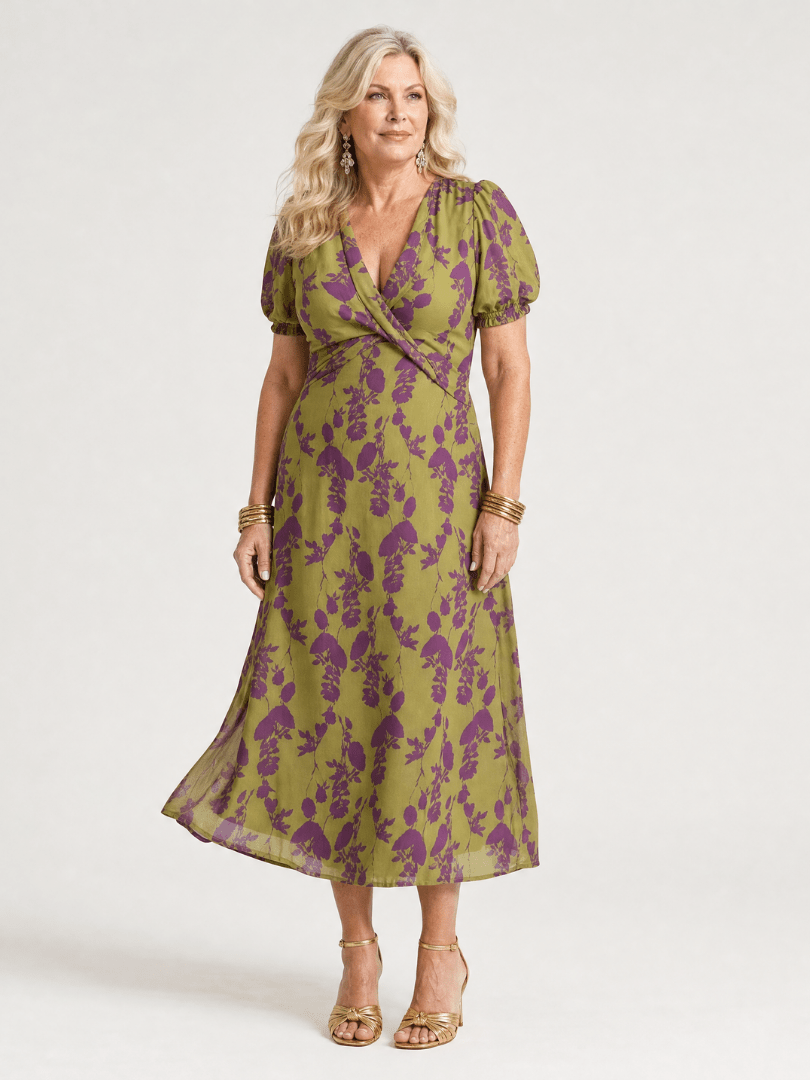 Virel | Robe Midi Fluide à Fleurs