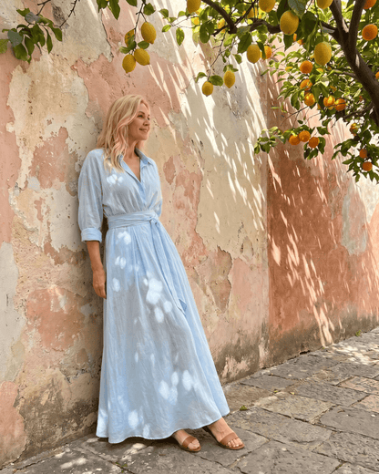 Zelith | Robe Midi à Manches Longues avec Ceinture