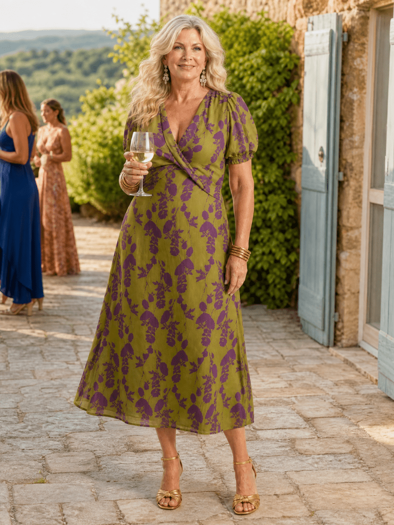 Virel | Robe Midi Fluide à Fleurs