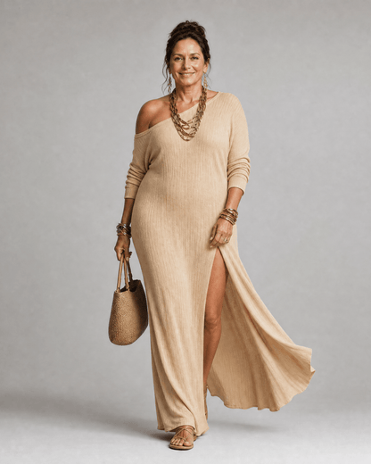 Asterelle | Robe Midi à Une Épaule