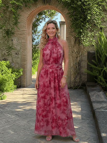 Avien | Robe Midi Douce avec Encolure Halter