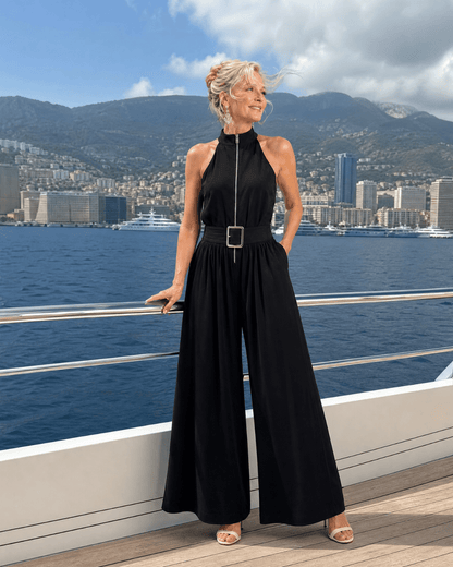 Astrielle | Combinaison sans Manches avec Ceinture et Jambes Larges